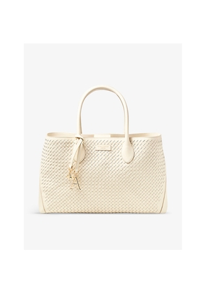 Womens Aspinal Of London London Logo-Print Leather Tote Bag