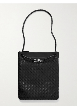 Bottega Veneta - Flat Andiamo Intrecciato Leather Messenger Bag - Men - Black