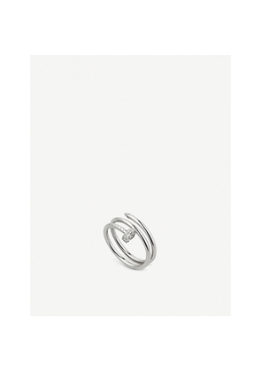 Cartier Juste Un Clou 18ct White-Gold and 0.08ct Brilliant-Cut Diamond Ring