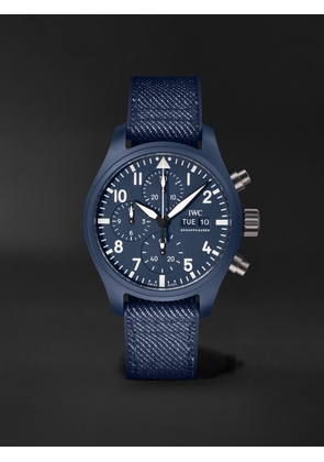IWC Schaffhausen - Pilot’s Top Gun Oceana Automatic Chronograph 41.9mm Ceramic, Webbing and Rubber Watch, Ref. No. IWIW389404 - Men - Blue