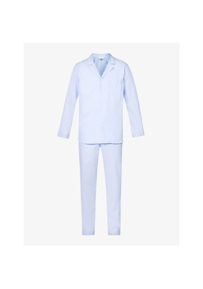 Mens Zimmerli Long-Sleeved Relaxed-Fit Cotton Pyjama Set