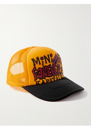 KAPITAL - Mini Skirts Forever Printed Scuba and Mesh Trucker Cap - Men - Yellow