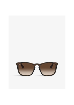 Ray-Ban Chris Rb4187 Square-Frame Rubber Sunglasses