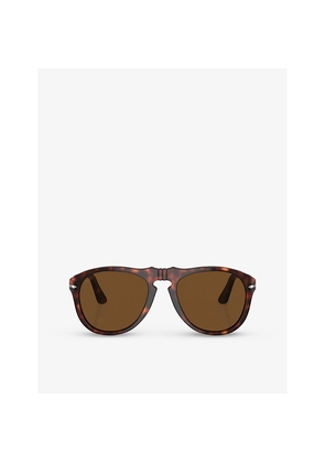 Womens Persol Po0649 Pilot-Frame Tortoiseshell Acetate Sunglasses