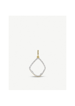Womens Monica Vinader Riva Hoop 18ct Yellow-Gold Vermeil and Pavé Diamonds Pendant