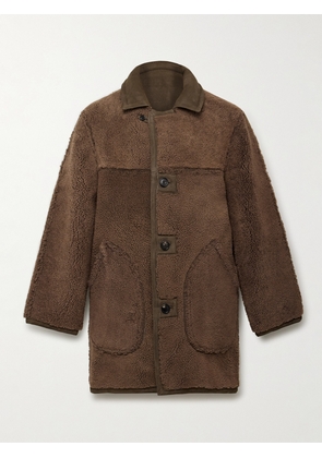 BODE - Ranch Reversible Shearling Coat - Men - Brown - S