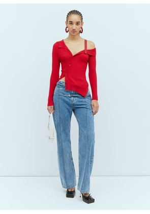 Jacquemus La Maille Colin Cardigan - Woman Knitwear Red Fr - 34