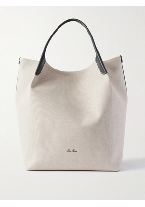 Loro Piana - Bale Extra Large Leather-Trimmed Canvas Tote Bag - Men - White