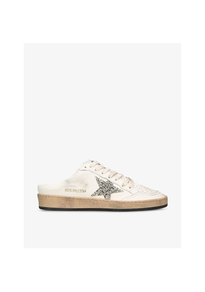 Womens Golden Goose Ballstar Sabots Faux-Leather Trainers