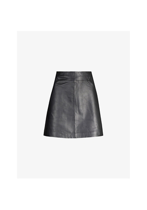 Womens Whistles A-Line Leather Mini Skirt