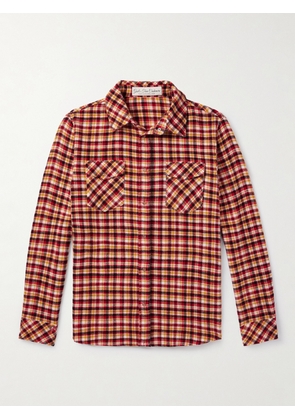 God's True Cashmere - Time Checked Cashmere Shirt - Men - Orange - S