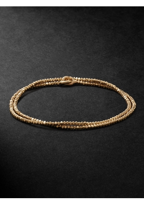 MAOR - Noix 18-Karat Gold Beaded Wrap Bracelet - Men - Gold - M