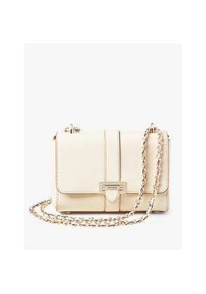 Womens Aspinal Of London Lottie Grained-Leather Shoulder Bag