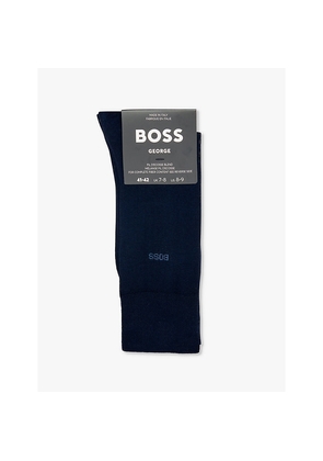 Mens Boss George Branded-Print Cotton Socks