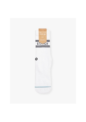 Mens Stance Branded Stripe Pack-Of-Three Cotton-Blend Socks