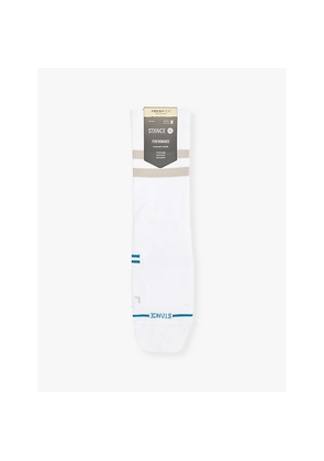 Mens Stance Franchise Crew-Length Striped Stretch-Woven Socks