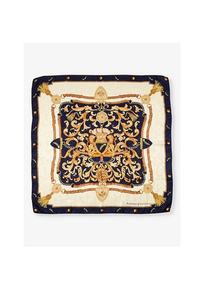 Womens Aspinal Of London Signature Graphic-Print Silk Scarf