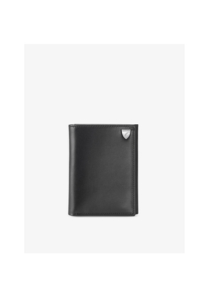 Mens Aspinal Of London Logo-Embellished Leather Trifold Wallet
