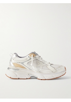 Golden Goose - Lightstar Rubber-Trimmed Leather and Mesh Sneakers - Men - Neutrals - EU 39