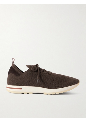 Loro Piana - 360 Flexy Walk Suede-Trimmed Knitted Wool Sneakers - Men - Brown - EU 40
