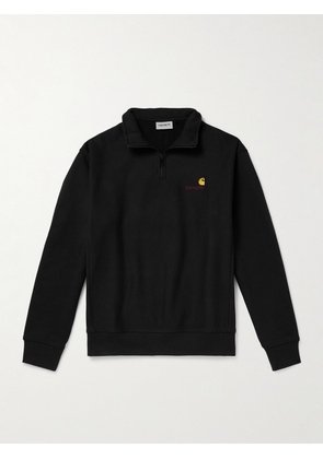 Carhartt WIP - American Script Cotton-Blend Jersey Half-Zip Sweatshirt - Men - Black - XS