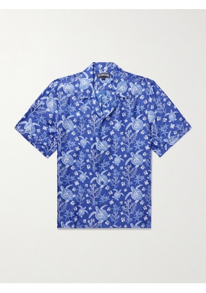 Vilebrequin - Charli Camp-Collar Printed Silk-Twill Shirt - Men - Blue - M