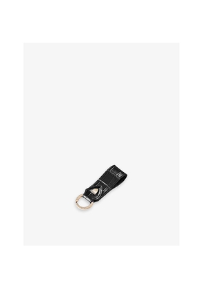 Aspinal Of London Croc-Embossed Leather Loop Keyring