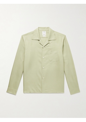 Visvim - Keesey Convertible-Collar Silk-Shantung Shirt - Men - Green - 1