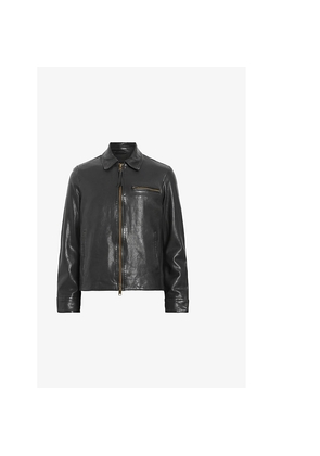 Mens Allsaints Miller Regular-Fit Leather Jacket
