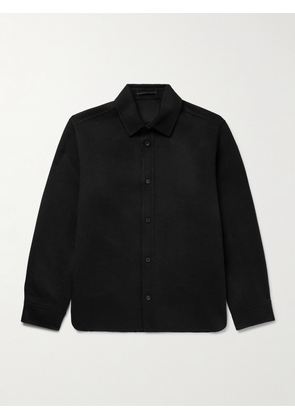 Mr P. - Double-Faced Wool and Cashmere-Blend Felt Overshirt - Men - Black - XS