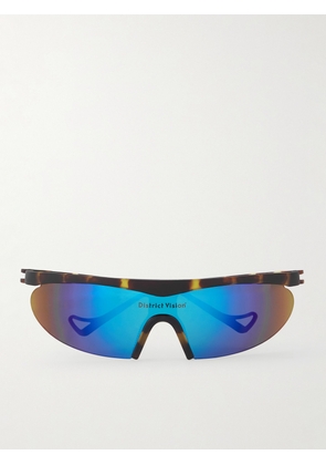 DISTRICT VISION - Koharu Eclipse D-Frame Polycarbonate Mirrored Sunglasses - Men - Blue
