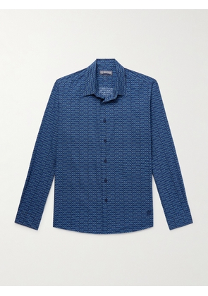 Vilebrequin - Caracal Printed Organic Cotton-Voile Shirt - Men - Blue - S