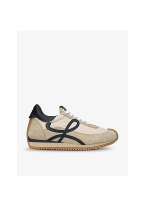 Womens Loewe Flow Runner Monogram Leather and Shell Trainers