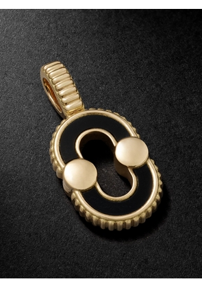 Viltier - Magnetic 18-Karat Gold, Onyx and Mother-of-Pearl Pendant - Men - Gold