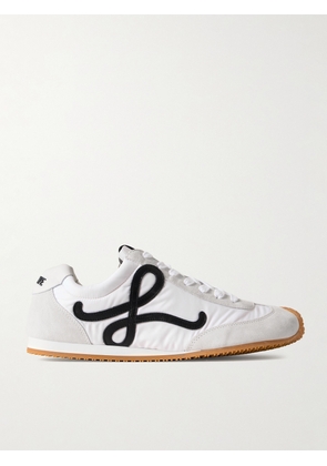 LOEWE - Ballet Runner 2.0 Logo-Appliquéd Shell, Suede and Leather Sneakers - Men - White - EU 40