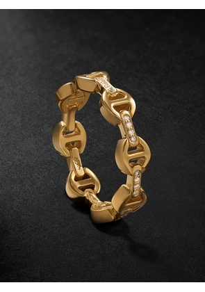 HOORSENBUHS - Dame Tri-Link 18-Karat Gold Diamond Ring - Men - Gold - 8