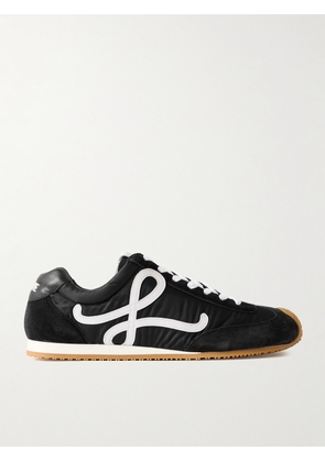 LOEWE - Ballet Runner 2.0 Logo-Appliquéd Shell, Suede and Leather Sneakers - Men - Black - EU 40