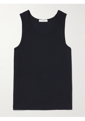 Mr P. - Ribbed Stretch-Organic Cotton-Jersey Tank Top - Men - Black - XS