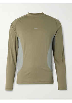 Satisfy - Logo-Print Recycled AuraLite™ Tech T-Shirt - Men - Green - 0