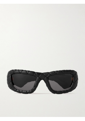 Bottega Veneta - Intrecciato D-Frame Acetate Sunglasses - Men - Black