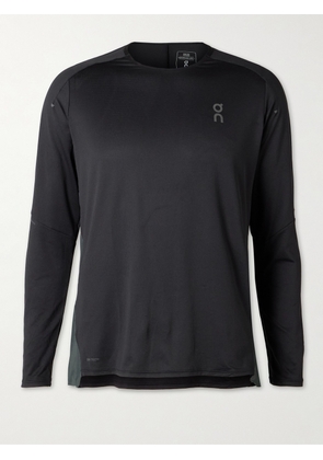 ON - Performance Slim-Fit Stretch Recycled-Jersey and Mesh Top - Men - Black - XS