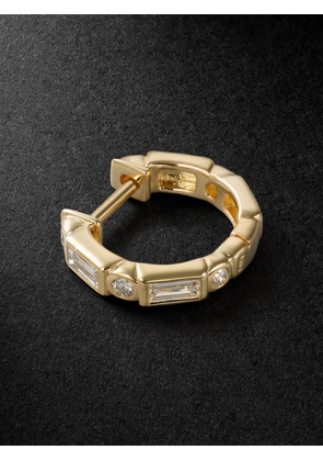 Sydney Evan - 14-Karat Gold Diamond Single Hoop Earring - Men - Gold