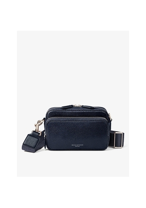 Mens Aspinal Of London Reporter Logo-Embellished Leather Cross-Body Bag