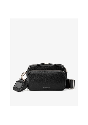 Mens Aspinal Of London Reporter Logo-Embellished Leather Cross-Body Bag