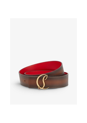 Mens Christian Louboutin Cl Logo Leather Belt