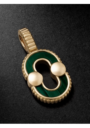 Viltier - Magnetic 18-Karat Gold, Malachite and Mother-of-Pearl Pendant - Men - Gold