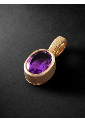 Viltier - Magnetic Gold Amethyst Pendant - Men - Gold