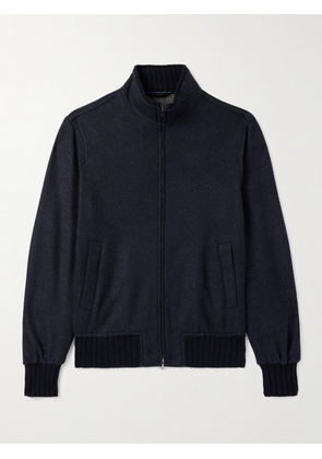 Thom Sweeney - Cashmere-Blend Felt Bomber Jacket - Men - Blue - IT 48