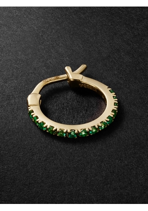 KOLOURS JEWELRY - Spectra Small 14-Karat Gold Emerald Single Hoop Earring - Men - Gold