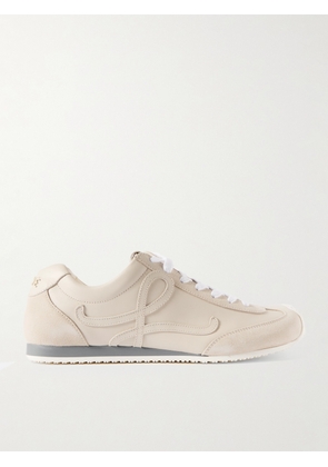 LOEWE - Ballet Runner 2.0 Suede-Trimmed Leather Sneakers - Men - White - EU 40